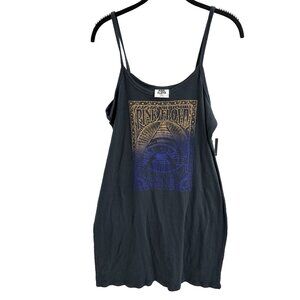 Grayson Threads Womens 2XL Pink Floyd Graphic Tank Dress Gray Relaxed Fit